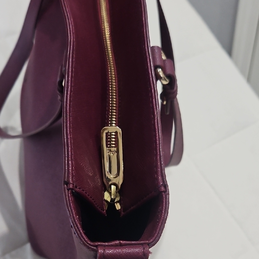 Juicy Couture Wine Red Tote with Gold Accents - Picture 8 of 13